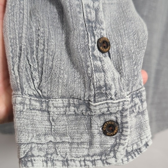 Cotton Natural Mens Long Sleeve Halo Fossil Gray Shirt XXL Lightweight NWT HTF - Picture 14 of 15